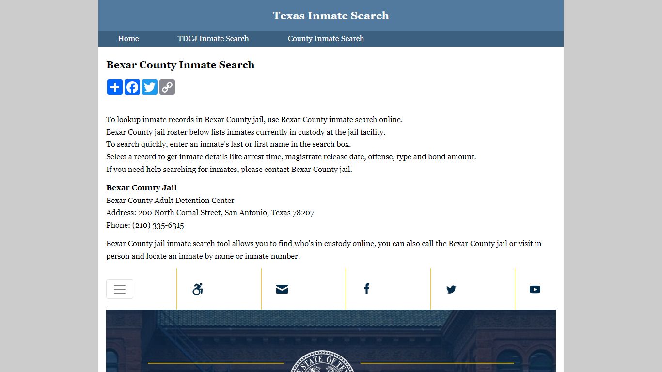 Bexar County Inmate Search